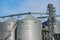 Building for storage and drying of grain crops. Agricultural Silo.