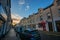 Building and Street View on Portree after sunset, Isle of Skye, Scotland, UK.