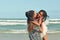 Building strong bonds at the beach. a mother and her little daughter enjoying some quality time together at the beach.