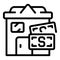 Building subsidy icon outline vector. Bank money