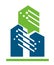 Building Technology blue green vector