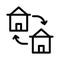 Building thin line vector icon