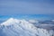 Building on the top of mountains covered with snow in sochi Rosa Khutor ski resort