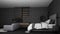 Building up bedroom of industrial loft bedroom interior design