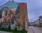 Building wall realistic perspective painting in Craiova Old Center Romania