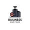 Building, Wifi, Location Business Logo Template. Flat Color