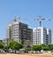 Building yard of Housing construction of houses in a new area of the city Holon in Israel