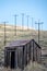 Buildings in the abandoned ghost town of Bodie California. Bodie was a busy, high elevation gold mining town in the Sierra Nevada