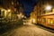 Buildings along Bellmansgatan at night, in SÃ¶dermalm, Stockholm