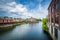 Buildings along the Nashua River, in Nashua, New Hampshire.