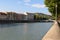 Buildings along the River Adige in Verona, Italy