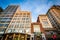 Buildings along Tremont Street, in Boston, Massachusetts.