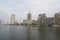 Buildings on the bank of Nile River in Cairo city, Egypt