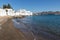 Buildings at beach in Pollonia village