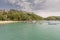 Buildings and boats in Santa Cruz Huatulco Mexico