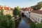 Buildings and canal in Prague