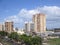 Buildings in Caura street of Puerto Ordaz, Venezuela.