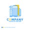 Buildings, city, sensor, smart, urban Blue Yellow Business Logo