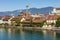 Buildings of the city of Solothurn along the Aare river