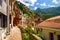 Buildings with colorful walls and tiled roofs, Scilla, Calabria,