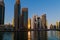 Buildings of Dubai Marina bay view skyscrapers, Dubai, United Arab Emirates