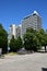 Buildings of the former Olympic Village in Munich, Germany