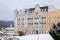 Buildings on the Goethe Square in winter