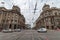 Buildings of Government of the Republic of Serbia and Ministry of Foreign Affairs. View of Nemanjina street in central Belgrade, t