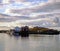 Buildings and harbor on Lofoten, Norway