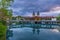 The buildings of the Heviz Lake Spa, Hungary