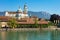 Buildings of the historic part of the city of Solothurn along the Aare river