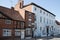 Buildings including The Playhouse in Stratford upon Avon in Warwickshire in the UK