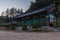 Buildings inside korean Buddhist Temple complex Woljeongsa. Pyeongchang County, Gangwon Province, South Korea, Asia