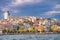 Buildings of Istanbul over the Golden Horn river, Turkey