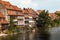 Buildings of Little Venice (Klein Venedig) in Bamberg