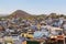 Buildings and Machla Hills in Udaipur