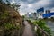 Buildings in Mandaluyong and the Pasig River, in Makati, Metro M