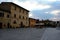 Buildings in Monteriggioni city in Tuscany, Italy.