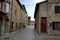 Buildings in Monteriggioni city in Tuscany, Italy.