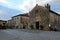 Buildings in Monteriggioni city in Tuscany, Italy.