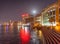 Buildings Overlooking Dubai Creek at Night