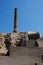 Buildings of rocks and chimney.