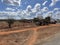 Buildings in the Semi arid vegetation along Nairobi Mombasa highway Kenya, Africa