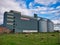 Buildings and silos at Coastal Grains in Belford, UK - a cooperative providing grain processing and handling services to farmers