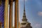 Buildings and statues of the Grand Palace in Bangkok