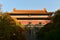 buildings in traditional Chinese royal architectural style, taken at the famous Ming Xiaoling Mausoleum in Nanjing,