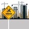 Buildings under construction icon