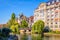 Buildings of various periods on the Ill river in Strasbourg, France