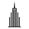 Buildings vector icon. skyscraper illustration sign. hotel symbol. penthouse logo.