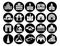 Buildings vector icons set, architectural building modern solid symbol collection Office